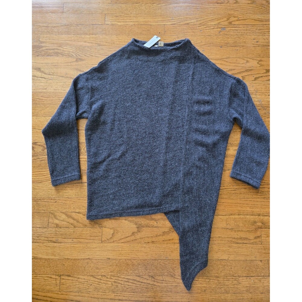 Anthropologie Moth Womens Gray Long Sleeve Knit Sweater Minimalist Size Medium